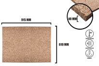 Korkki Levy 40mm - hienorakeinen - 3